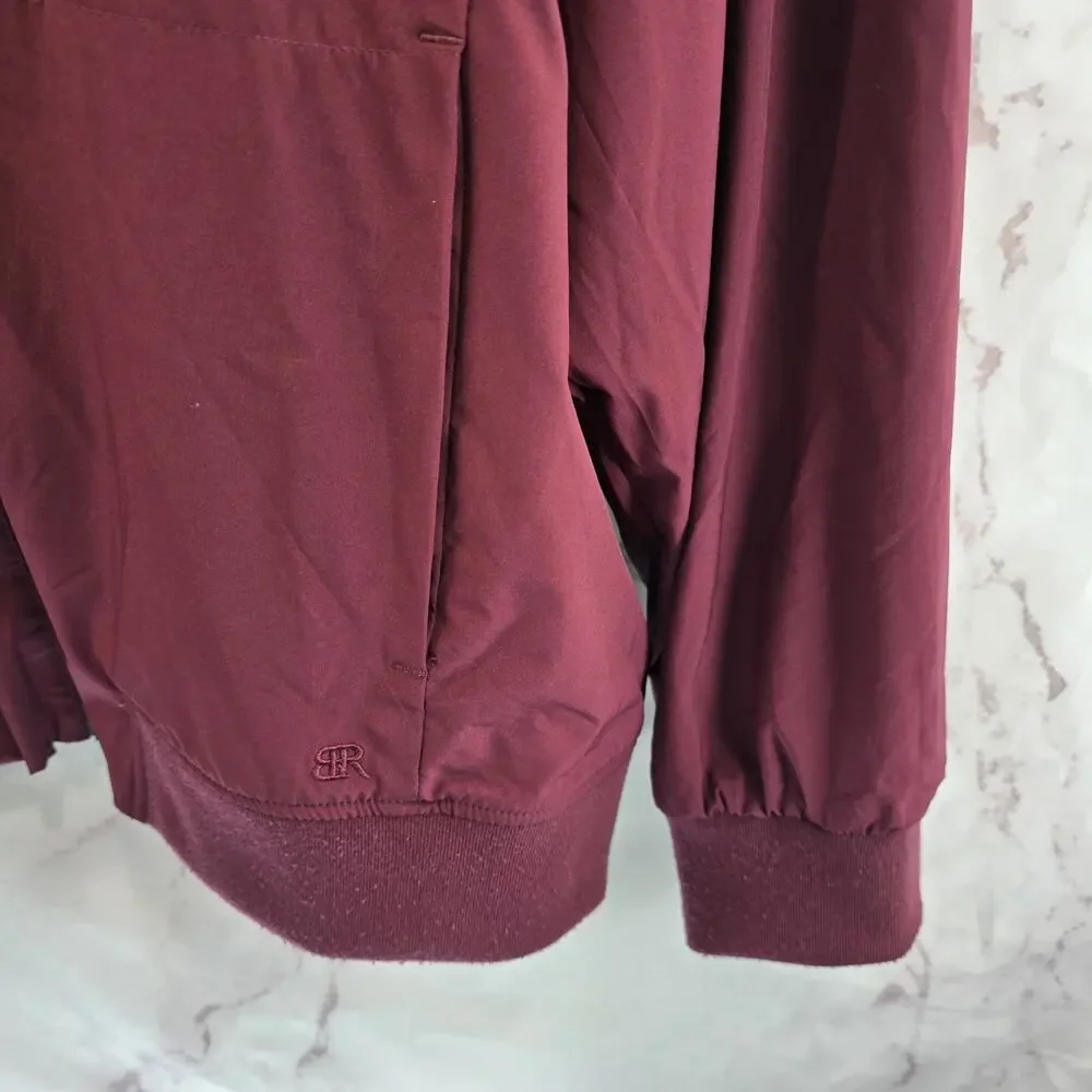 Banana Republic Jacket Mens XL Red Bomber Full Zip Shop Mechanic Cranberry